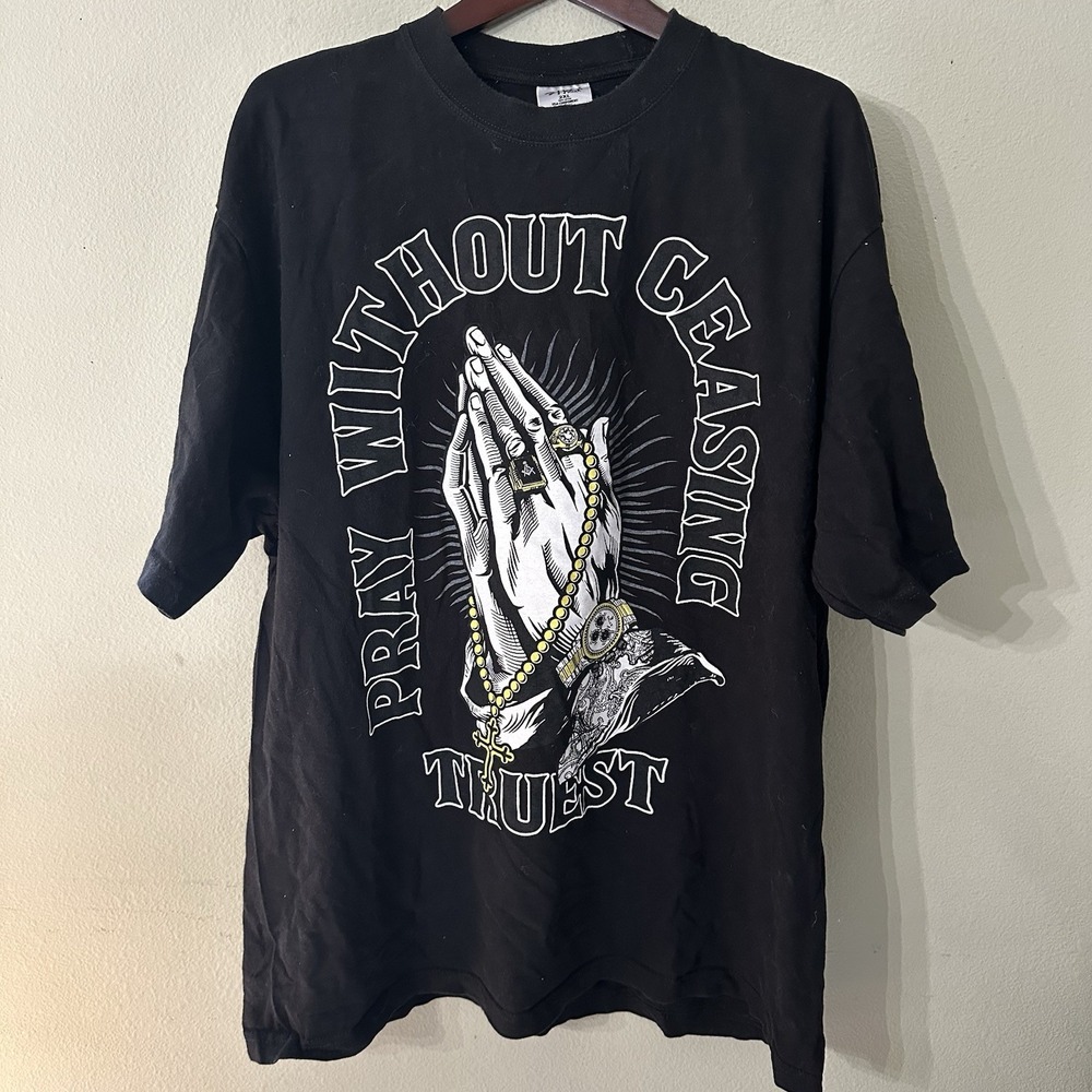Pray Without Ceasing T-shirt Money Cash Dollars $ Hustle Men's Tee 2XL